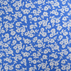 Viscose Impression Digitale Bleu Céruléum Lisa - Maison Klem
