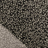 Viscose Impression Digitale Petit Feuillage Noir - Maison Klem