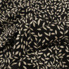 Viscose Impression Digitale Petit Feuillage Noir - Maison Klem