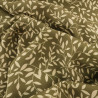 Viscose Impression Digitale Petit Feuillage Kaki - Maison Klem