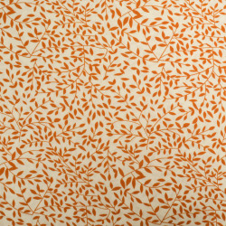 Viscose Impression Digitale Petit Feuillage Caramel - Maison Klem
