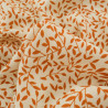Viscose Impression Digitale Petit Feuillage Caramel - Maison Klem
