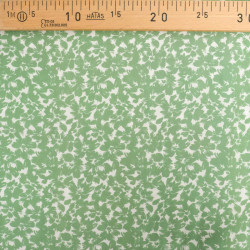 Viscose Impression Digitale Fleurs Paint Vert Prairie - Maison Klem