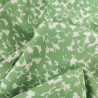 Viscose Impression Digitale Fleurs Paint Vert Prairie - Maison Klem