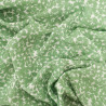 Viscose Impression Digitale Fleurs Paint Vert Prairie - Maison Klem