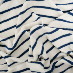 Jersey Mini Eponge à Rayures Bleu Marine - Maison Klem