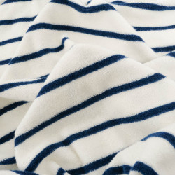 Jersey Mini Eponge à Rayures Bleu Marine - Maison Klem