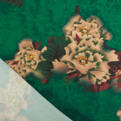 Tissu Satin Effet Soie Célia Vert Anglais - Maison Klem