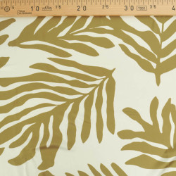 Tissu Satin Effet Soie Ombélia Olive - Maison Klem