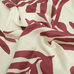 Tissu Satin Effet Soie Ombélia Prune - Maison Klem