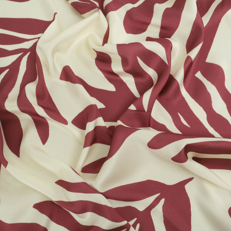 Tissu Satin Effet Soie Ombélia Prune - Maison Klem