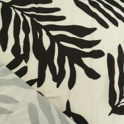 Tissu Satin Effet Soie Ombélia Noir - Maison Klem