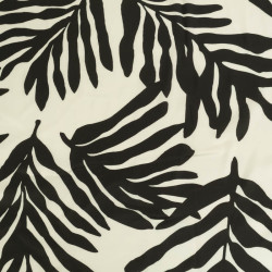 Tissu Satin Effet Soie Ombélia Noir - Maison Klem