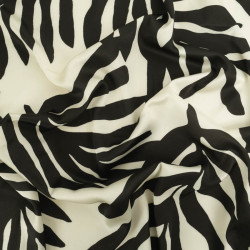 Tissu Satin Effet Soie Ombélia Noir - Maison Klem