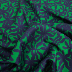 Tissu Satin Effet Soie Palma Vert - Maison Klem