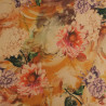 Tissu Satin Effet Soie Flower - Maison Klem