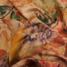 Tissu Satin Effet Soie Flower - Maison Klem