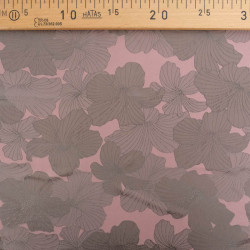 Tissu Satin Jacquard Allan Rose Gris - Maison Klem