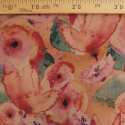 Tissu Satin Effet Soie Aquarelle - Maison Klem