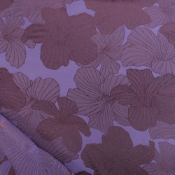 Tissu Satin Jacquard Allan Violet Parme - Maison Klem
