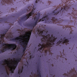 Tissu Satin Jacquard Lanna Violet Parme - Maison Klem