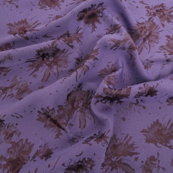 Tissu Satin Jacquard Lanna Violet Parme - Maison Klem