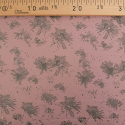 Tissu Satin Jacquard Lanna Rose Gris - Maison Klem
