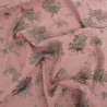 Tissu Satin Jacquard Lanna Rose Gris - Maison Klem