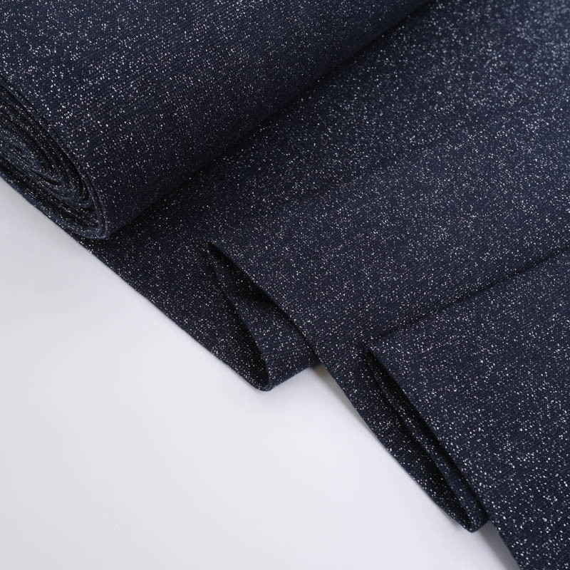 Bord Côte Lurex Bleu Minuit Argent - Maison Klem