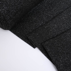 Bord Côte Lurex Noir Argent - Maison Klem