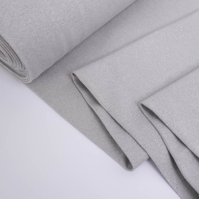 Bord Côte Lurex Gris Lunaire Lurex Argent - Maison Klem