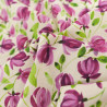 Popeline de Coton Imprimé Digital Tulipes Violettes - Maison Klem