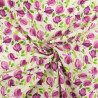 Popeline de Coton Imprimé Digital Tulipes Violettes - Maison Klem