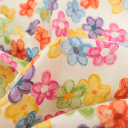 Popeline Imprimé Digital Daisy Multicolore - Maison Klem