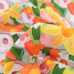 Popeline Imprimé Digital Cali Jaune - Maison Klem