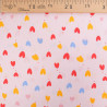 Popeline Imprimé Mini Cœurs Fond Rose - Maison Klem