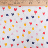 Popeline Imprimé Mini Cœurs Fond Blanc - Maison Klem
