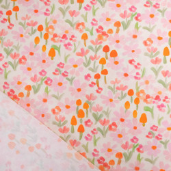 Popeline Imprimé Mini Fleurs Roses - Maison Klem