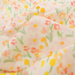 Popeline Imprimé Mini Fleurs Jaunes - Maison Klem