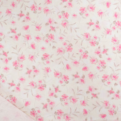 Popeline Imprimé Petites Fleurs Roses Vintages - Maison Klem
