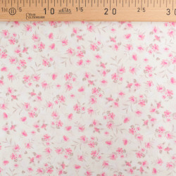 Popeline Imprimé Petites Fleurs Roses Vintages - Maison Klem