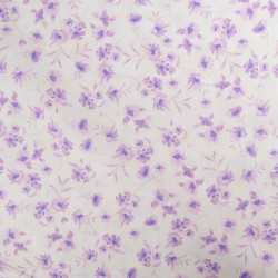 Popeline Imprimé Petites Fleurs Violettes Vintages - Maison Klem