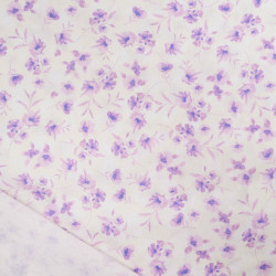 Popeline Imprimé Petites Fleurs Violettes Vintages - Maison Klem