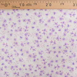 Popeline Imprimé Petites Fleurs Violettes Vintages - Maison Klem