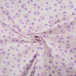 Popeline Imprimé Petites Fleurs Violettes Vintages - Maison Klem