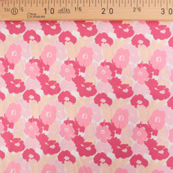 Popeline Imprimé Fleuri Nuances Roses - Maison Klem