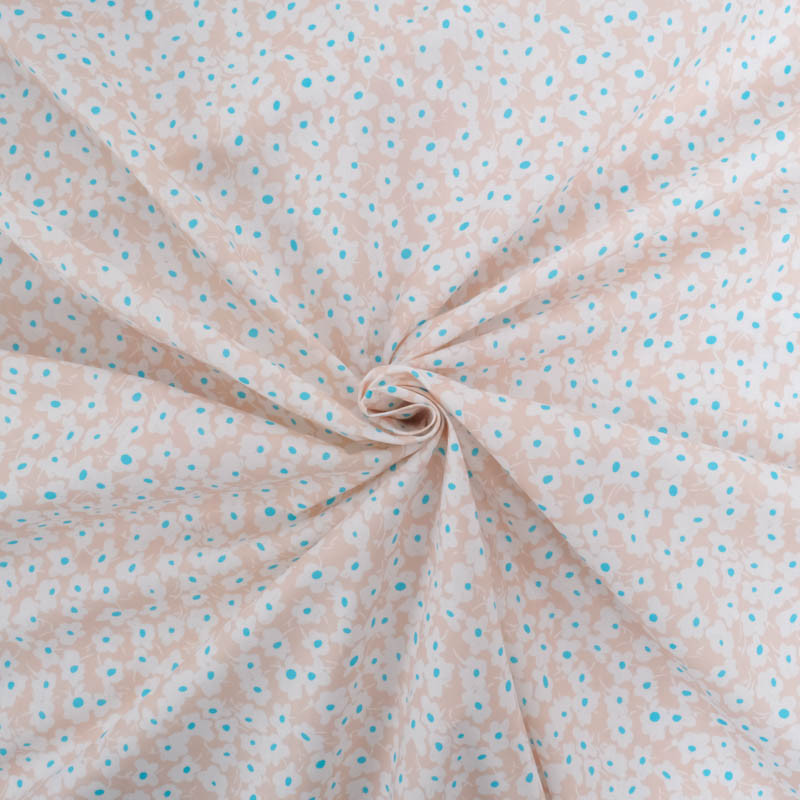 Popeline Imprimé Marguerite Blush - Maison Klem